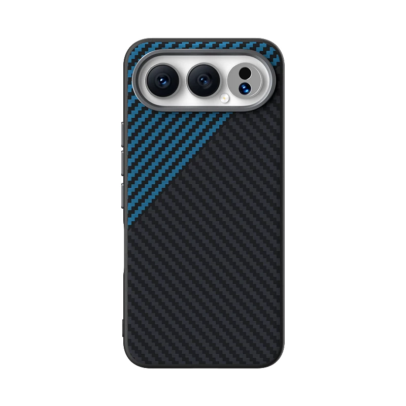 Premium Carbon Fiber MagSafe Case with Kevlar Protection and Wireless Charging Capability