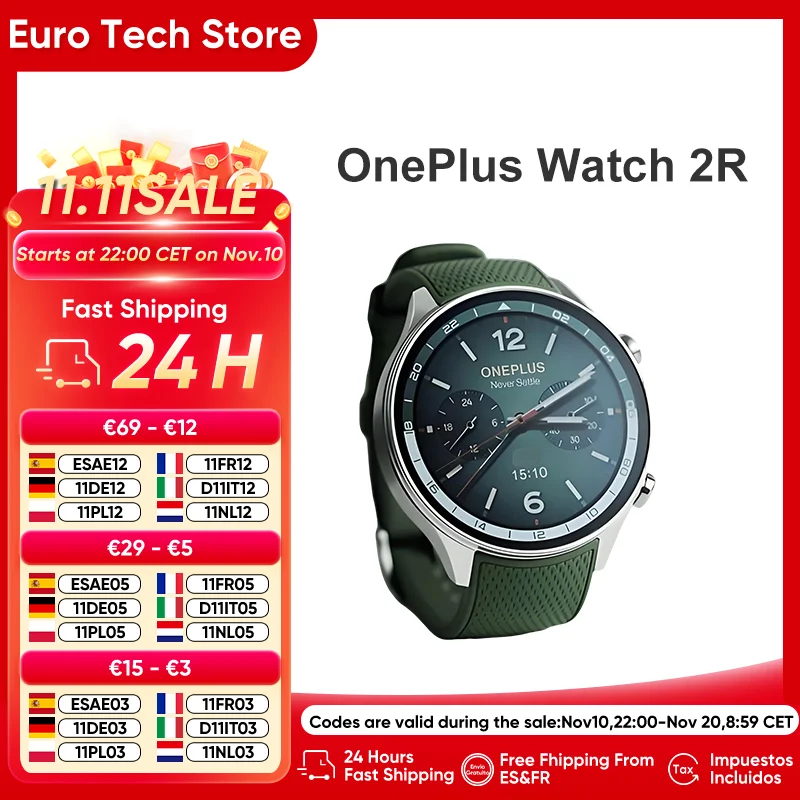 2024 Smartwatch OnePlus Watch 2R z EU za $100.45 / ~377zł