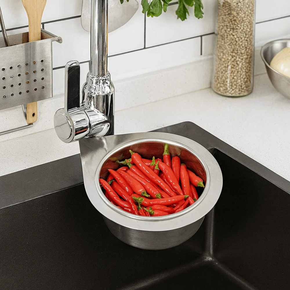 Stainless Steel Swan Shape Sink Drain Basket Hanging Dry Wet Separation Sink Drain Filter Space Saving Removable