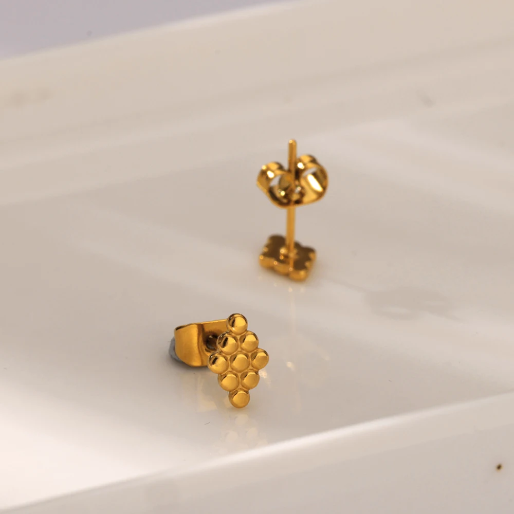 Stainless Steel Bead Earrings Womens Jewelry