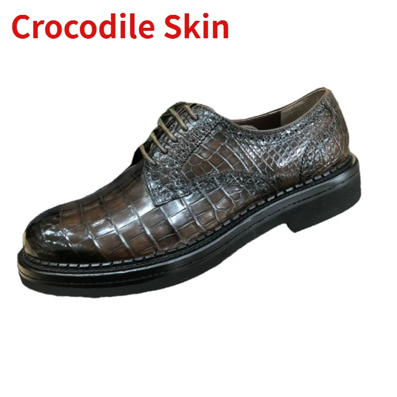 

Crocodile Skin Men Dress Shoes Crocodile Belly Leather Hand Sewn Business Luxury Casual Shoes Fashion Trends Gentleman Shoes Men
