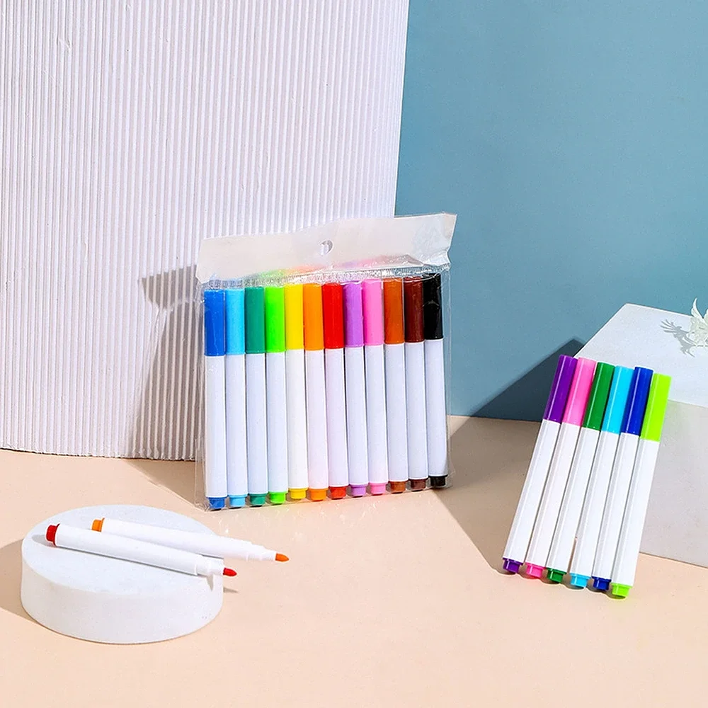 Magical Water Painting Pen Whiteboard Markers Floating Ink Pen Doodle Water Pens Montessori Early Education Toy Art Supplies