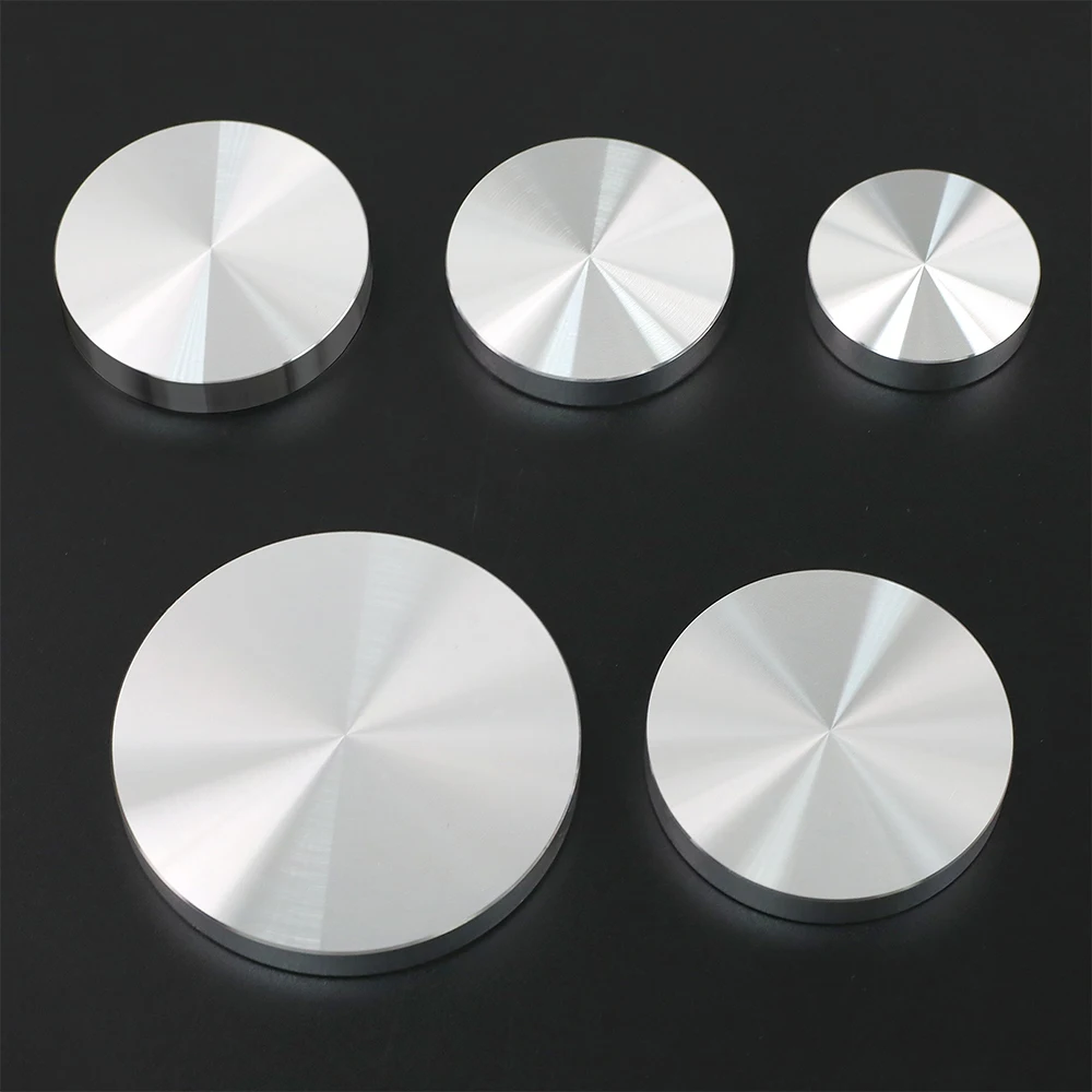 PATIKIL Disco De Aluminio De Forma Redonda De 0.787 In, Paquete De 8 Hilos M6 De 0.276 In De Grosor, Disco De Mesa De Vidrio Circular De Aluminio Para Mesa De Vidrio, Plateado