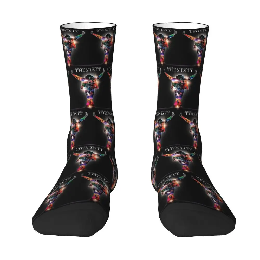 Michael 1984 Grammys Jackson Pop Art Portrait Socks Harajuku Stockings All Season Long Socks Accessories for Unisex Gifts