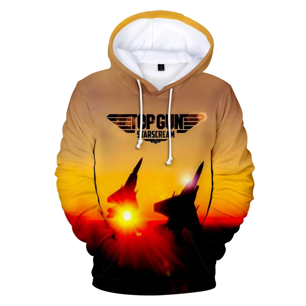 

New Men's Hoodie Top Gun 2 Maverick Balaclavas Casual Fashion 3D Printed Long-Sleeved Fall Children's Role-Playing Hoodie