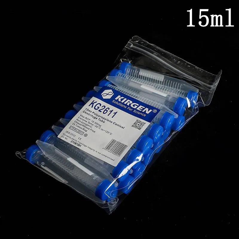 25Pcs Lot Sterilized 15ml 50ml V-Shape Bottom Centrifuge Tubes With Screw Caps Centrifugal Tubes For Lab plastic test tubes centrifuge tube