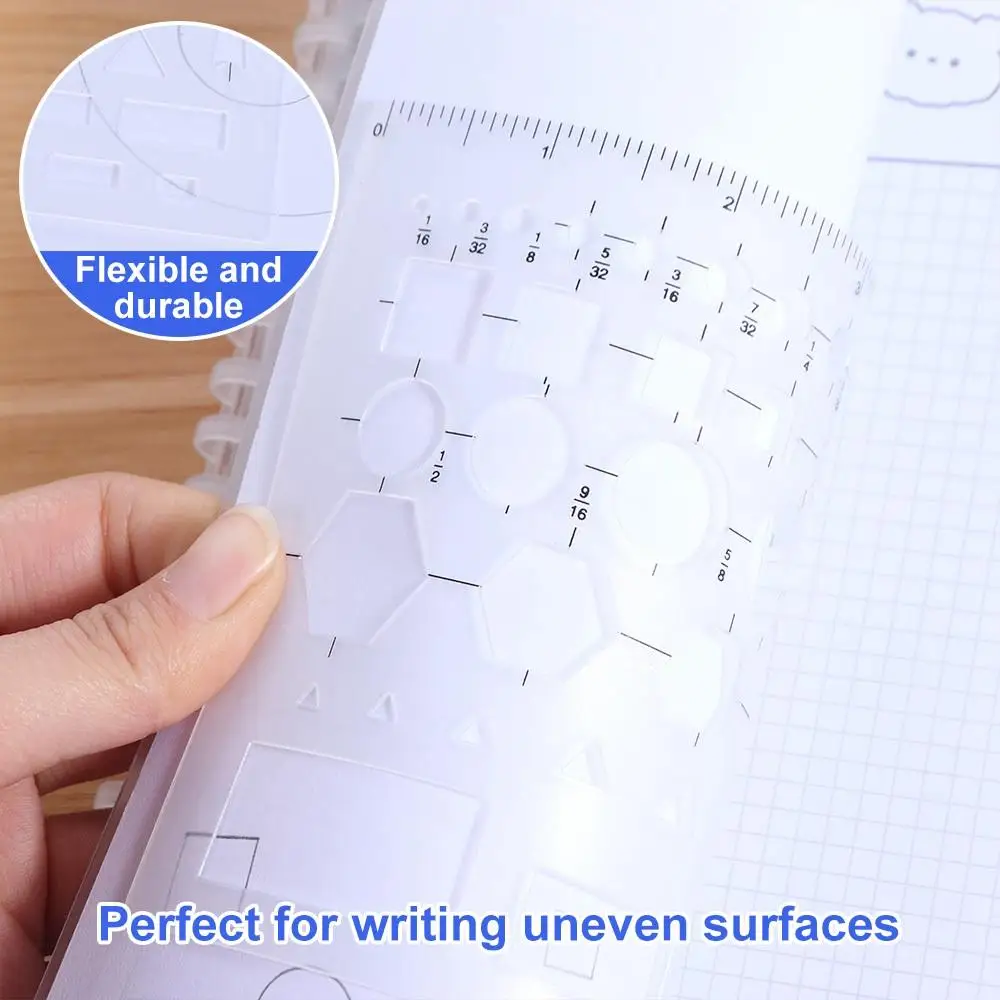 3Pcs 3 크기 라운드 템플릿 투명 DIY 다기능 기하학적 눈금자 그리기용 다용도 창의력 원형 스텐실