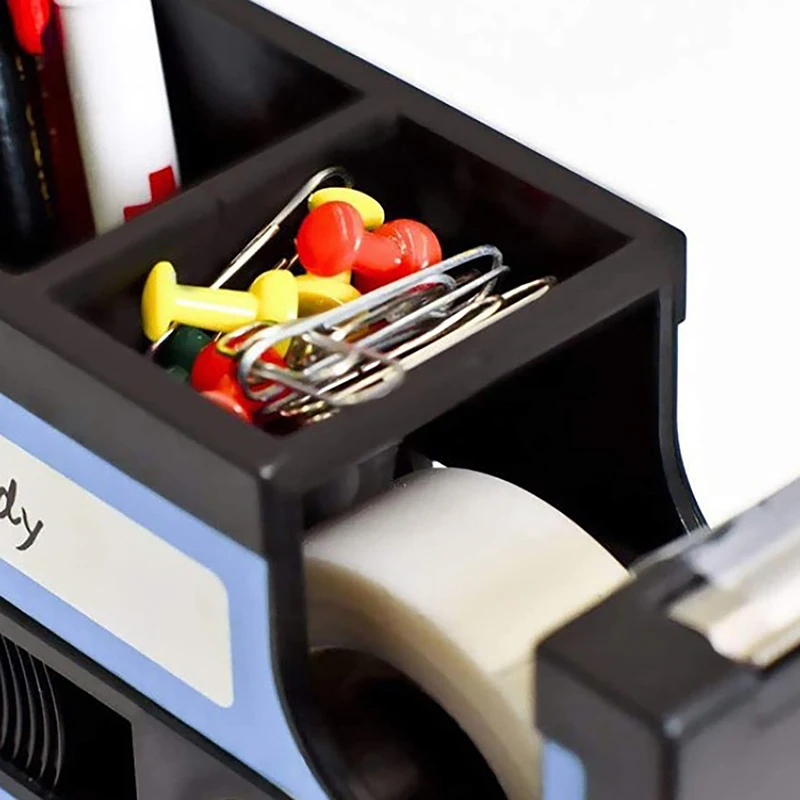 2 In 1 Multifunctional Pen Holder Creative Office Desk Stationery Organizer Retro Cassette Tape Dispenser Gift pen holder pen and brush holder desk organizer desk storage rack