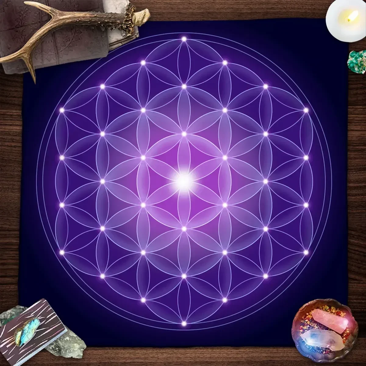Mandala Flower of Life Altar Cloth 4