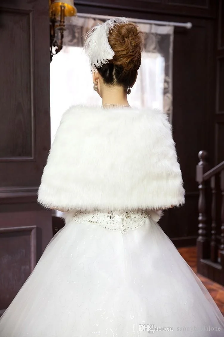 Heißer Verkauf Warme Kunstpelz Stolen Hochzeit Wrap Winter