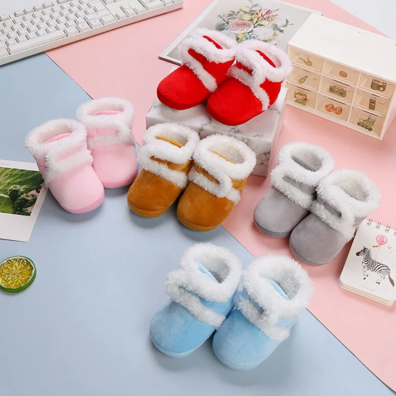 Autumn Winter Baby Boots Warm Newborn Girls Boys Walking Shoes First Walkers Soft Soled Infant Toddler Kids Boots Snow Booties 1