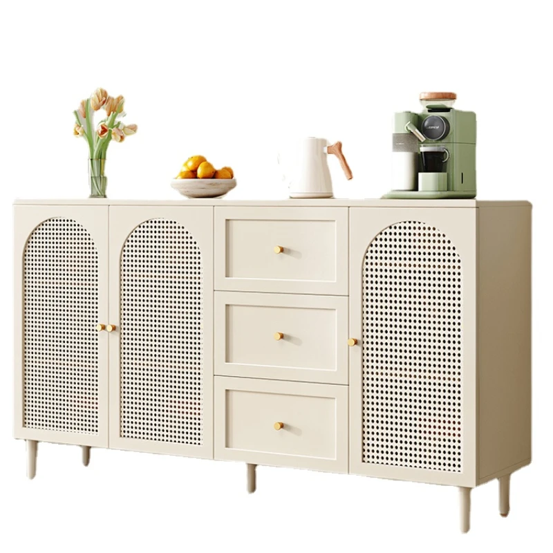 

HXL Sideboard Cabinet Simple Rattan Storage Cabinet Small Apartment Kitchen Cupboard Storage Cabinet