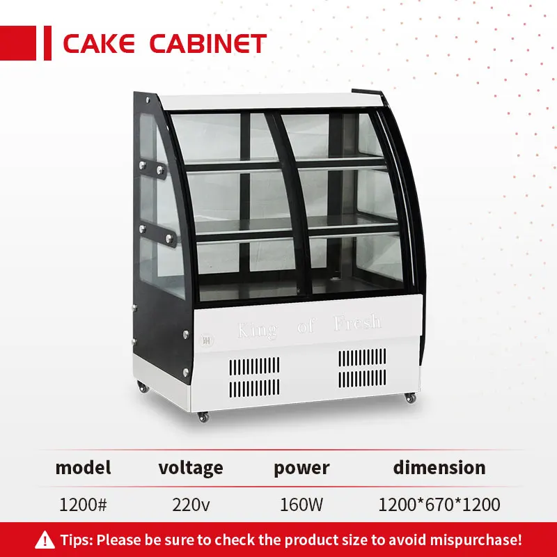 Vertical Open Cake Display Showcase Cabinet Bread Display Refrigerator