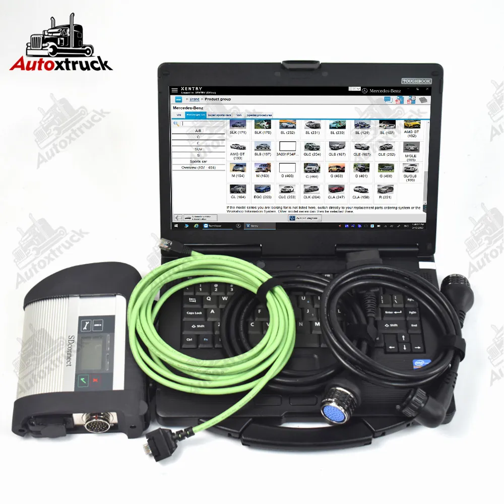 

CF53 CF-53 Laptop Full Set C4 MB STAR SD Connect With Doip & Wifi 24V Truck/Car MB Star C4 Main Unit Auto Diagnostic Tool