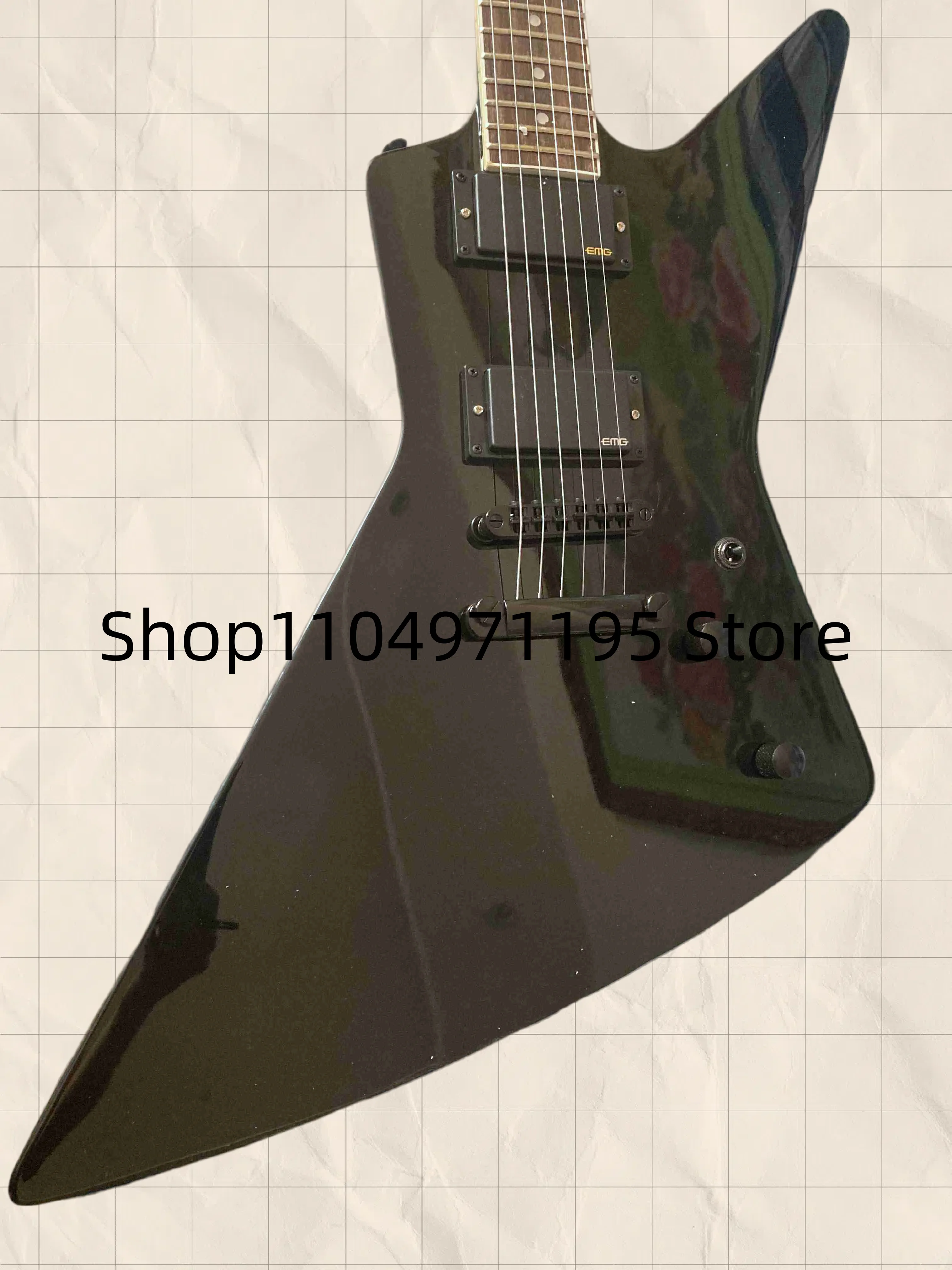 Black 6 Strings Custom ESP Explorer -250 II Electric Guitar James