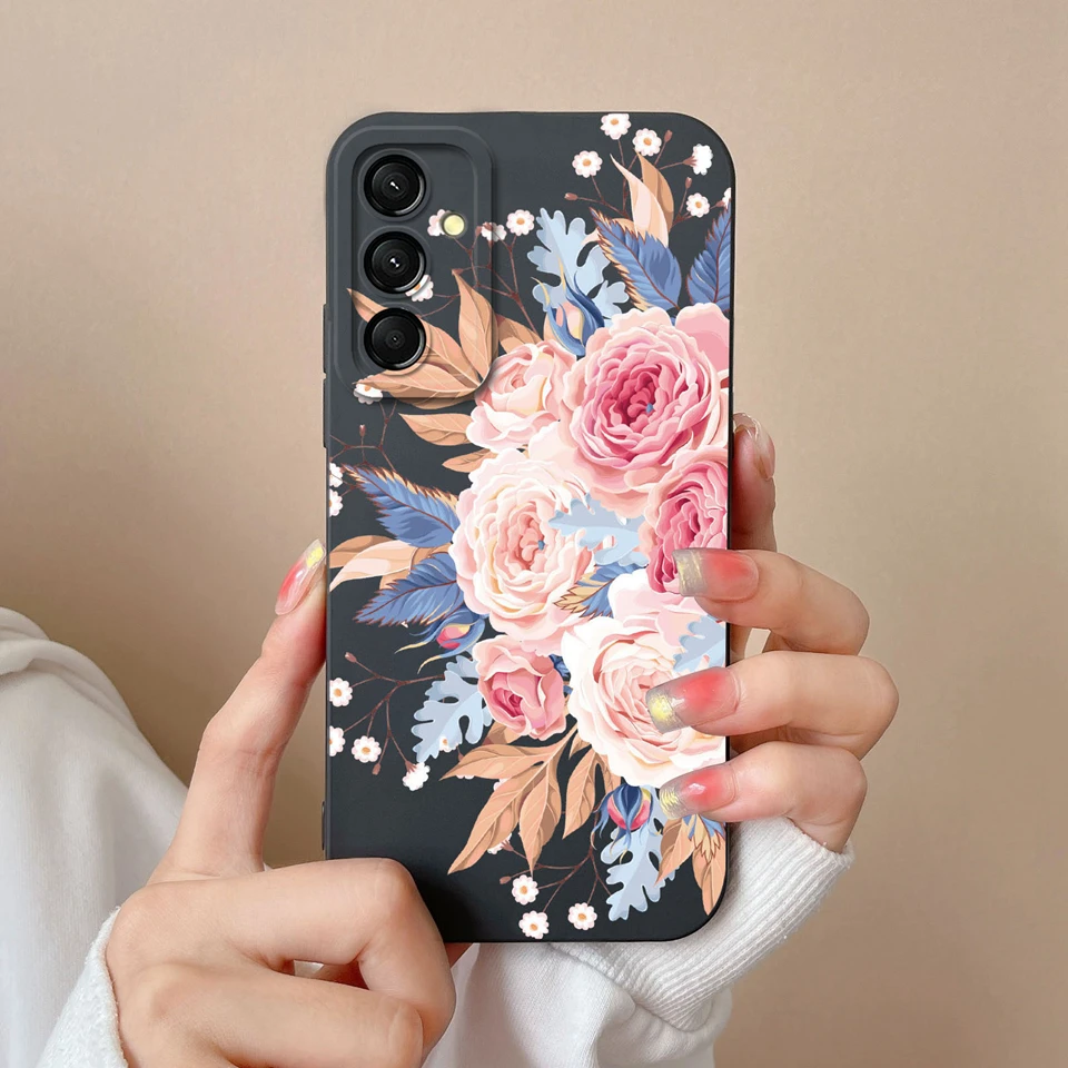 Beautiful Flower Mountain Liquid Shockproof Anti-Fingerprint Silicone Case
