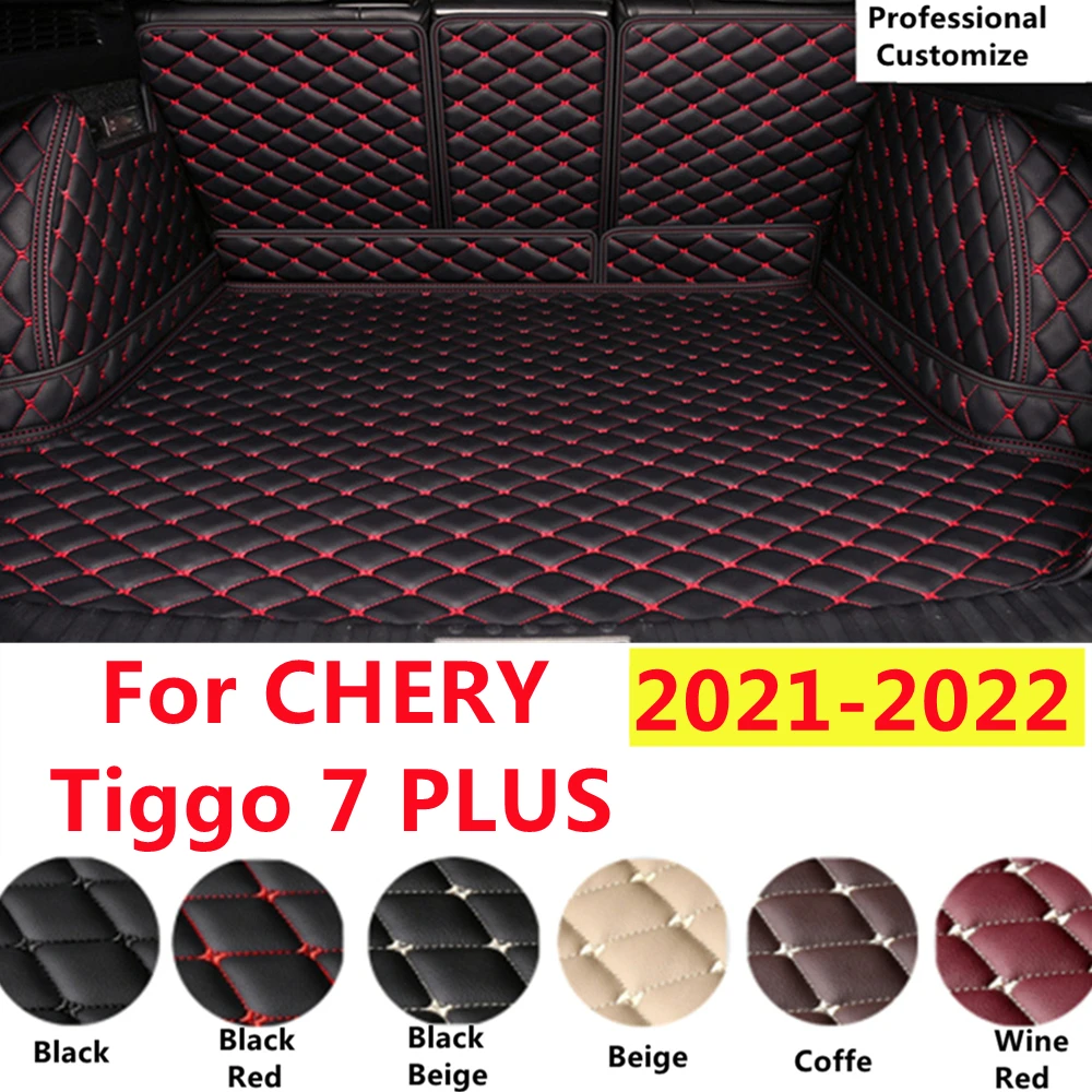 

SJ Custom Full Set Fit For CHERY Tiggo 7 PLUS 2022 2021 YEAR Auto Fittings Car Trunk Mat Tail Boot Tray Liner Rear Cargo