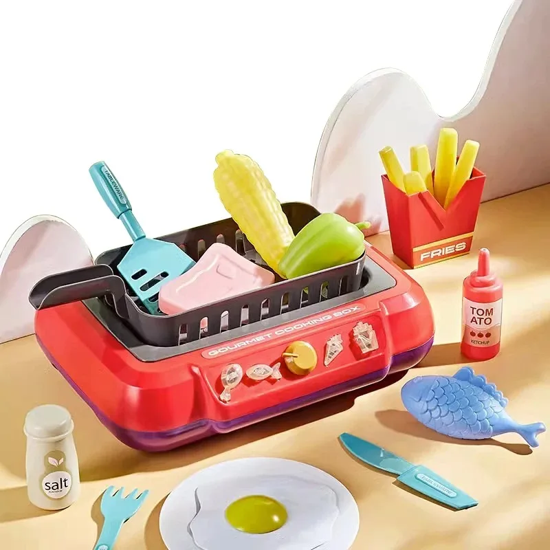 

Kitchen DIY Cooking Toy Color-Changing Food Gourmet 20pcs Multi-functional Simulation Playset Dollhouse Furniture Child Gifts