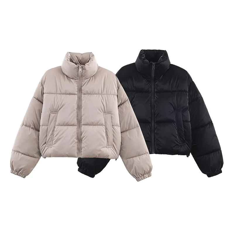 Women's Jacket New High Collar Cotton-Padded Jacket Thickening Warm Short Parkas Coat Winter Jackets for Women Casual Outerwear