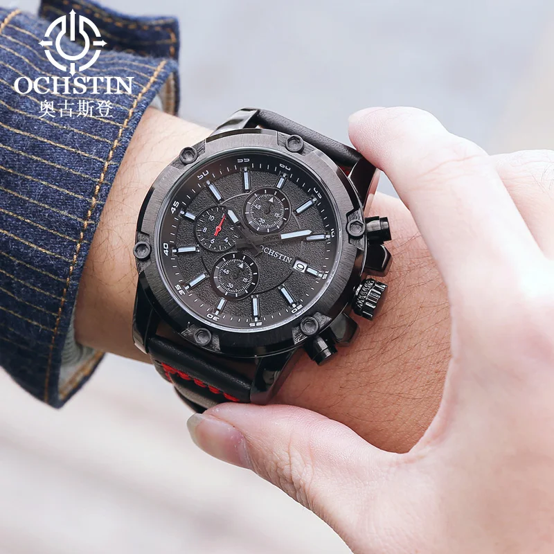 Ochstin 2024 New Fashionable and Gorgeous Navigator Series Original Multi functional Movement Watch Men's Quartz Watch