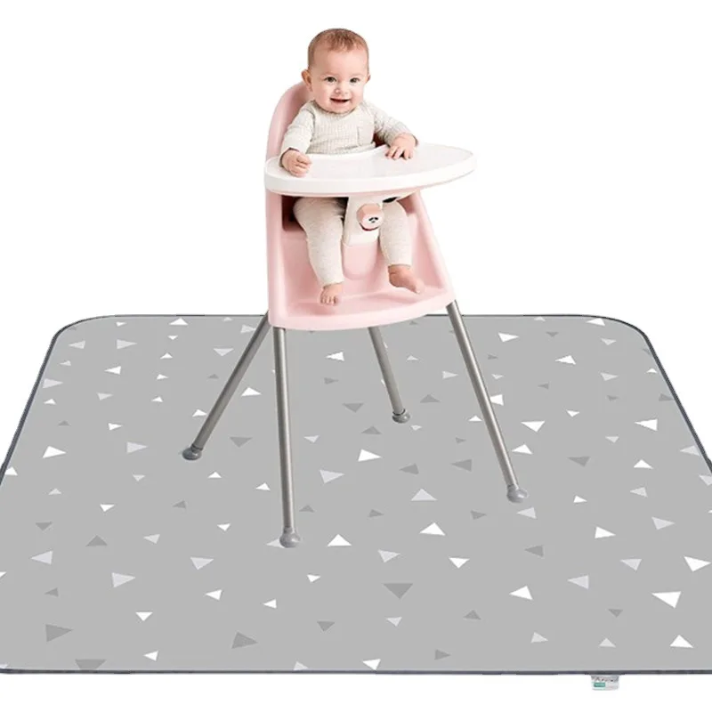 Splat Mat for Under High Chair - Splash Mat | Large 51 x 46 Size | Washable & Water Resistant | Avoid Messes | Multiple Uses | Easy to Wipe | Quick