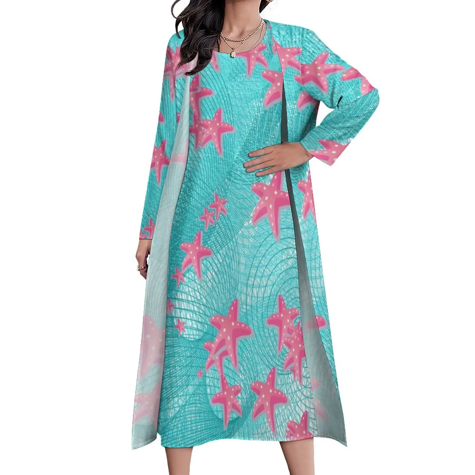 

Платье-макси в стиле бохо, с принтом животных