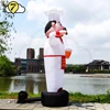 Customized Beer Shop Outdoor Advertising Decoration Inflatable Mascot Restaurant Cooking Chef Balloon Air Sky Dancer With Blower 4