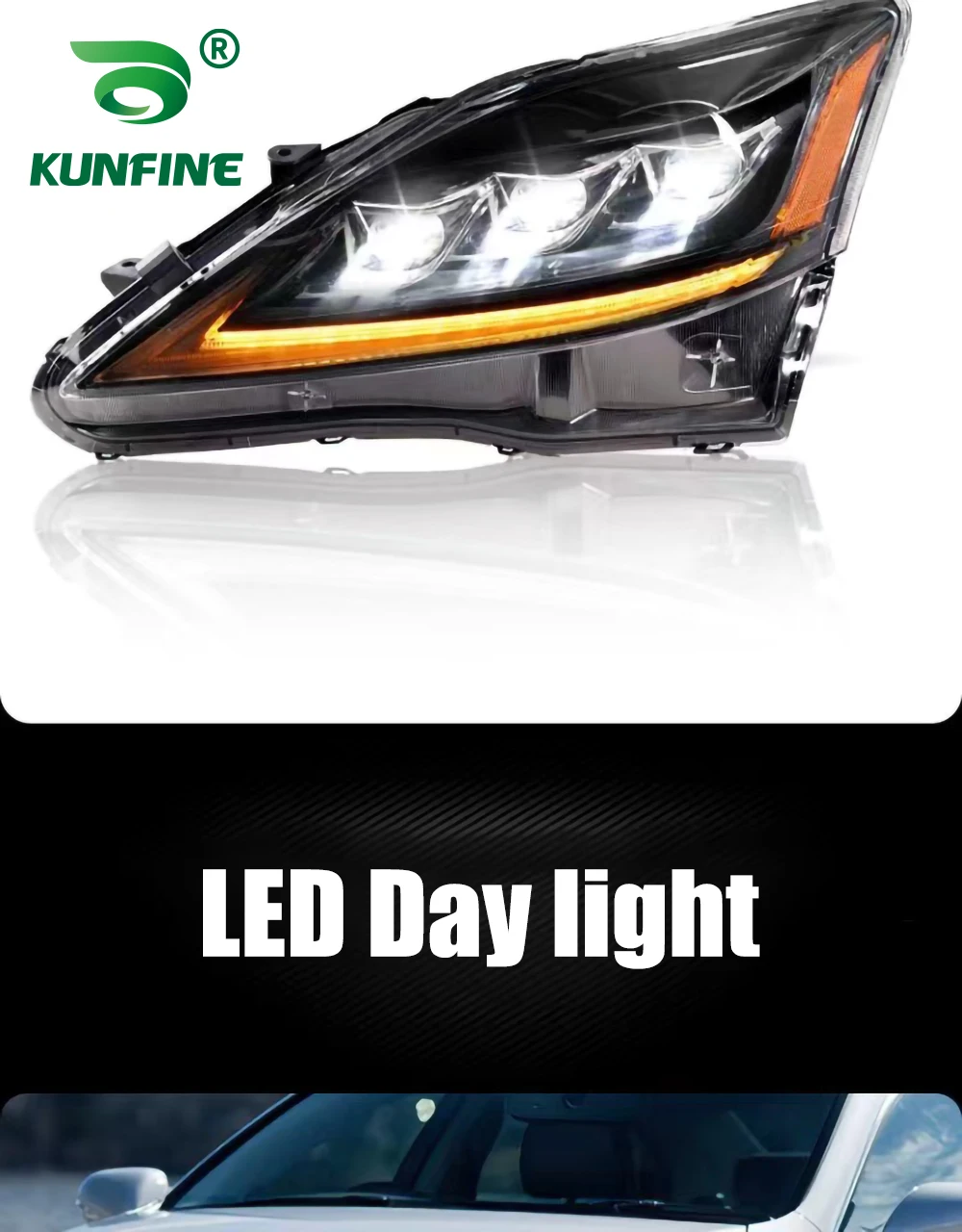 KUNFINE Car Styling Car Headlight Assembly For Toyota Camry 2012 2013 2014  LED Head Lamp Car Tuning Light Parts Plug And Play on sale