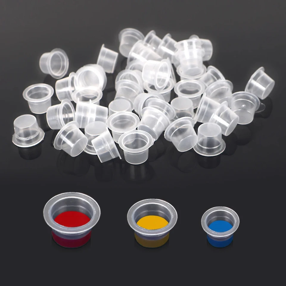 100pcs Disposable Tattoo Ink Pigment Cups Set