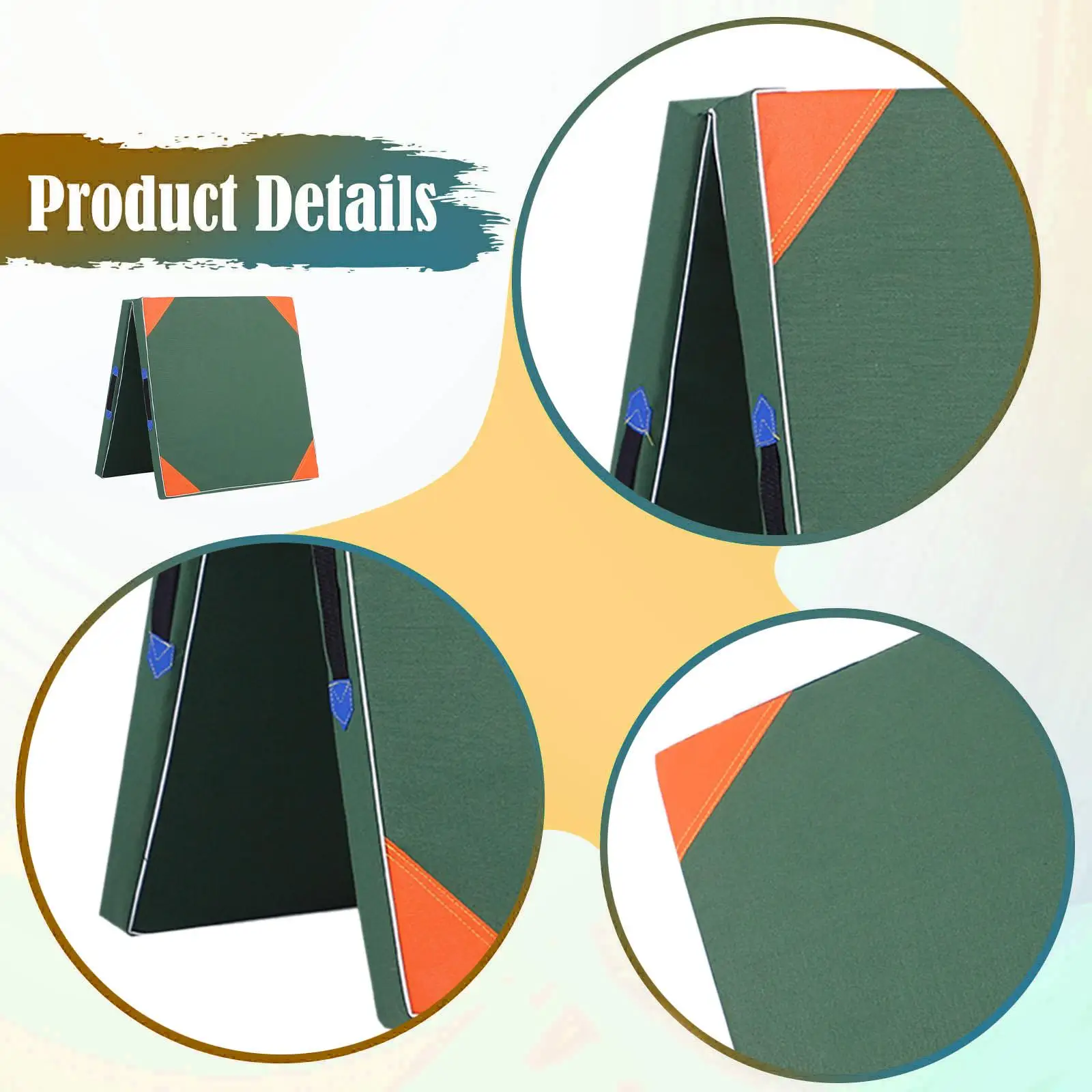 Folding Exercise Mat Gymnastics Mat 120cmx60cm Two Fold for Aerobic Fitness Stretching Home Gym Folding Exercise Mat Gymnastics Mat 120cmx60cm Two Fold for Aerobic Fitness Stretching Home Gym