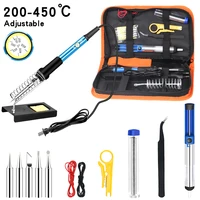 Adjustable Temperature Electric Soldering Iron Welding Kit 11 Piece Set EU Plug 220V 60W Internal Hot Soldering Iron Tool - Image 2