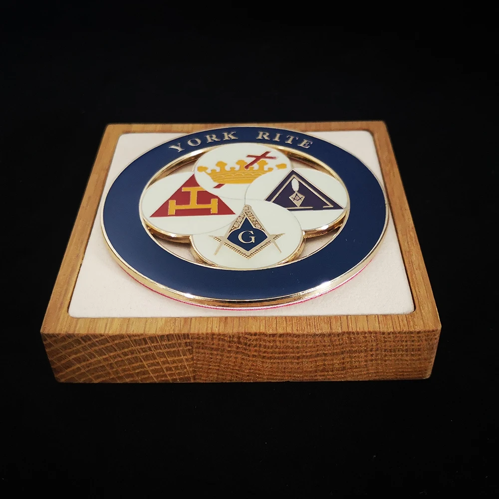 Masonic Car Emblem Badge YORK RITE Freemason  Styling Body Side Sticker Symbol Accessories Zinc Alloy Material Size 7.6cm