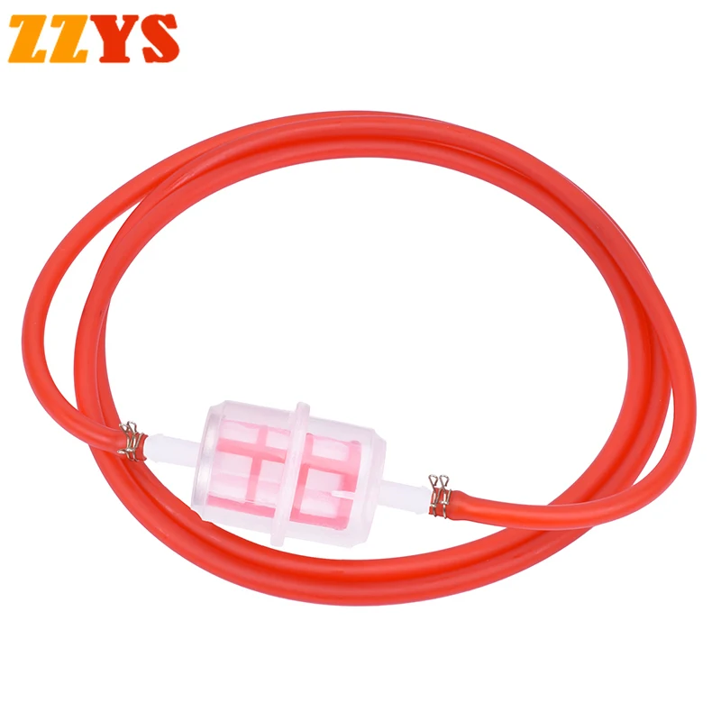 

Motorbike Petrol Gas Gasoline Liquid Oil Cup Fuel Filter and Red Fuel Tank Tube Tubing Pipe Hose Line and Clip Clamp Fastener
