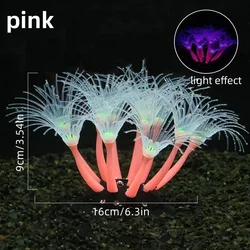 Vibrant Silicone Coral Aquarium Decoration - Fluorescent Aquatic Plant Ornament (Coral Pink)