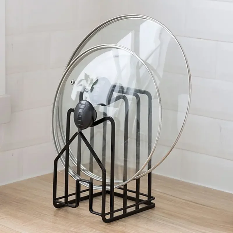 Iron Art Rack Shelf Multi Layer Space Saving Organizer Cutting Board Pot Lid Plates Stand Holder Storage For Kitchen Home Decor