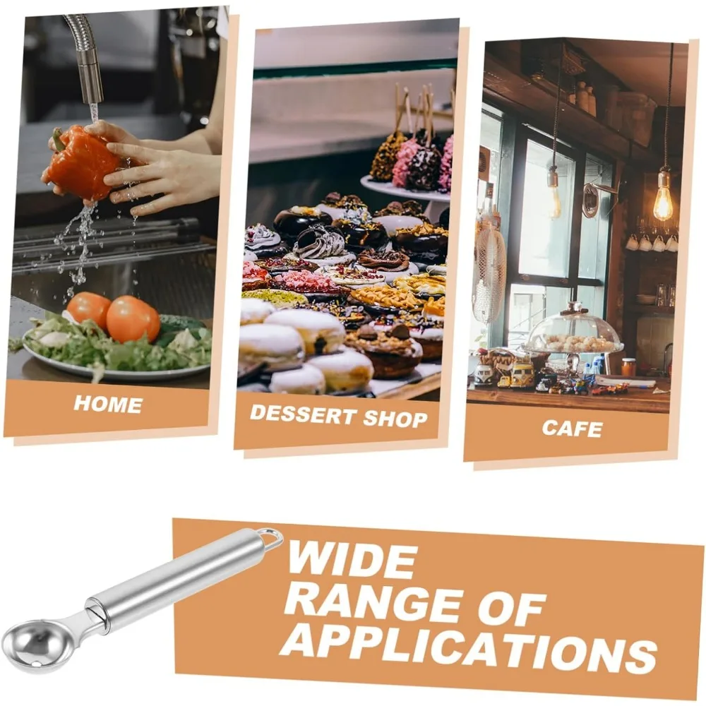 Stainless Steel Fruit Spoon, with Lightweight Portable and Uniquely Designed Fruit Scoop Ice Cream Spoon for Fruits
