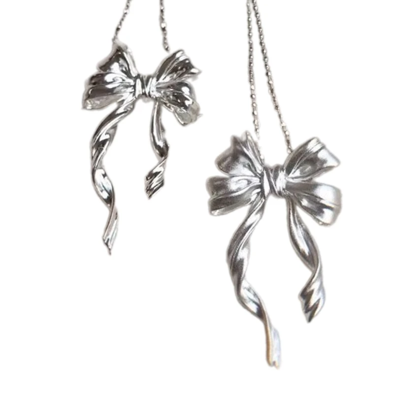 

Elegant Bowknot Necklace Versatile Jewelry Alloy Material Stylish Charm Necklace Dropship