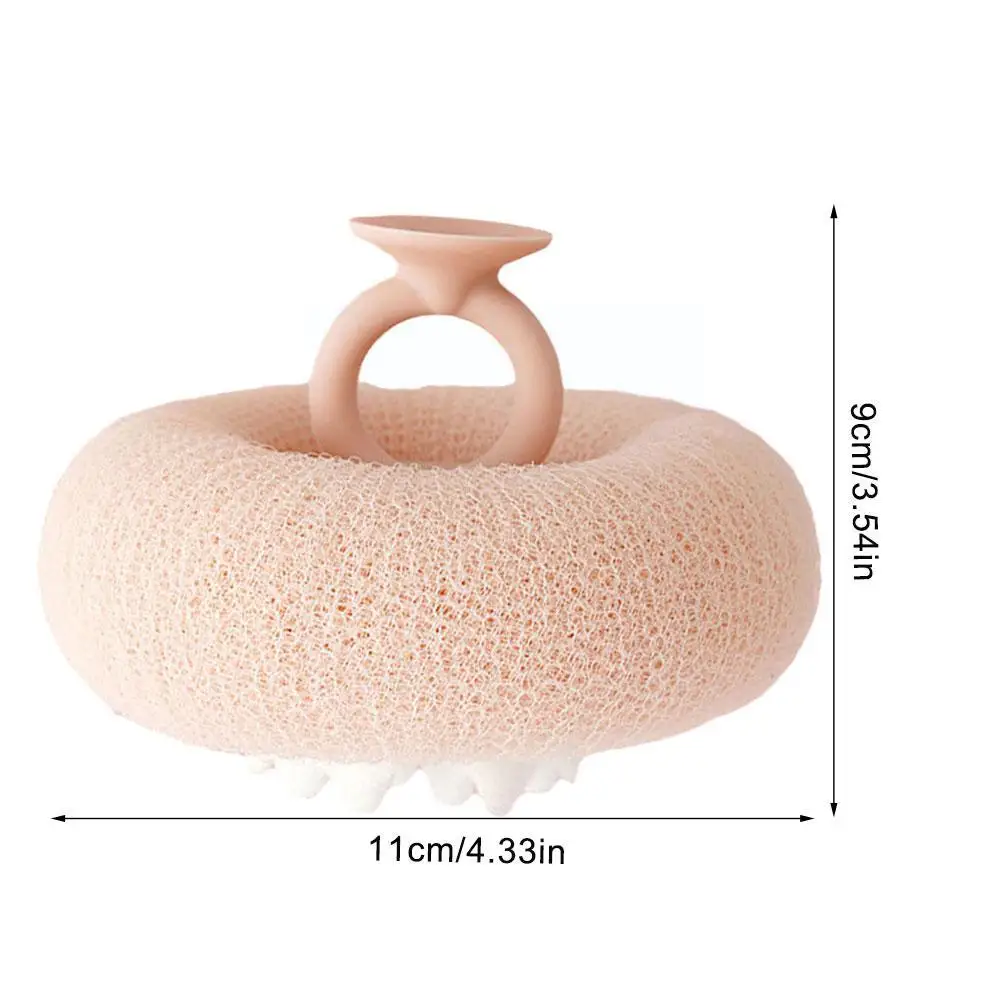 Bath Towel Scrub Bath Massage Bath Ball With Sucker Wipe Towel Rub Bath Back Mud Brush Sponge Brush Bath Bath U9J7 6