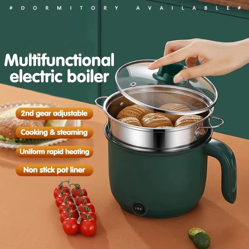 Mini Electric Cooker 1.5L For Home Kitchen Steam Cooking Machine Single Double Layer Multifunction Non-stick Pan electric cooker