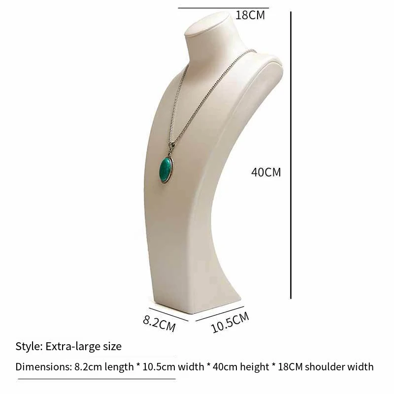 Luxurious PU Leather Jewelry Display Stand - Elegant Necklace Pendant Holder for Showcases and Photo Props