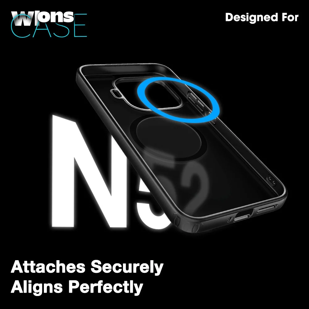 Luxury Matte Transparent Magnetic Case with Wireless Charging