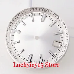 Enhanced Stainless Steel Watch Case with Sapphire Glass Back and Push - Pull Crown, 41MM (Silver dial)