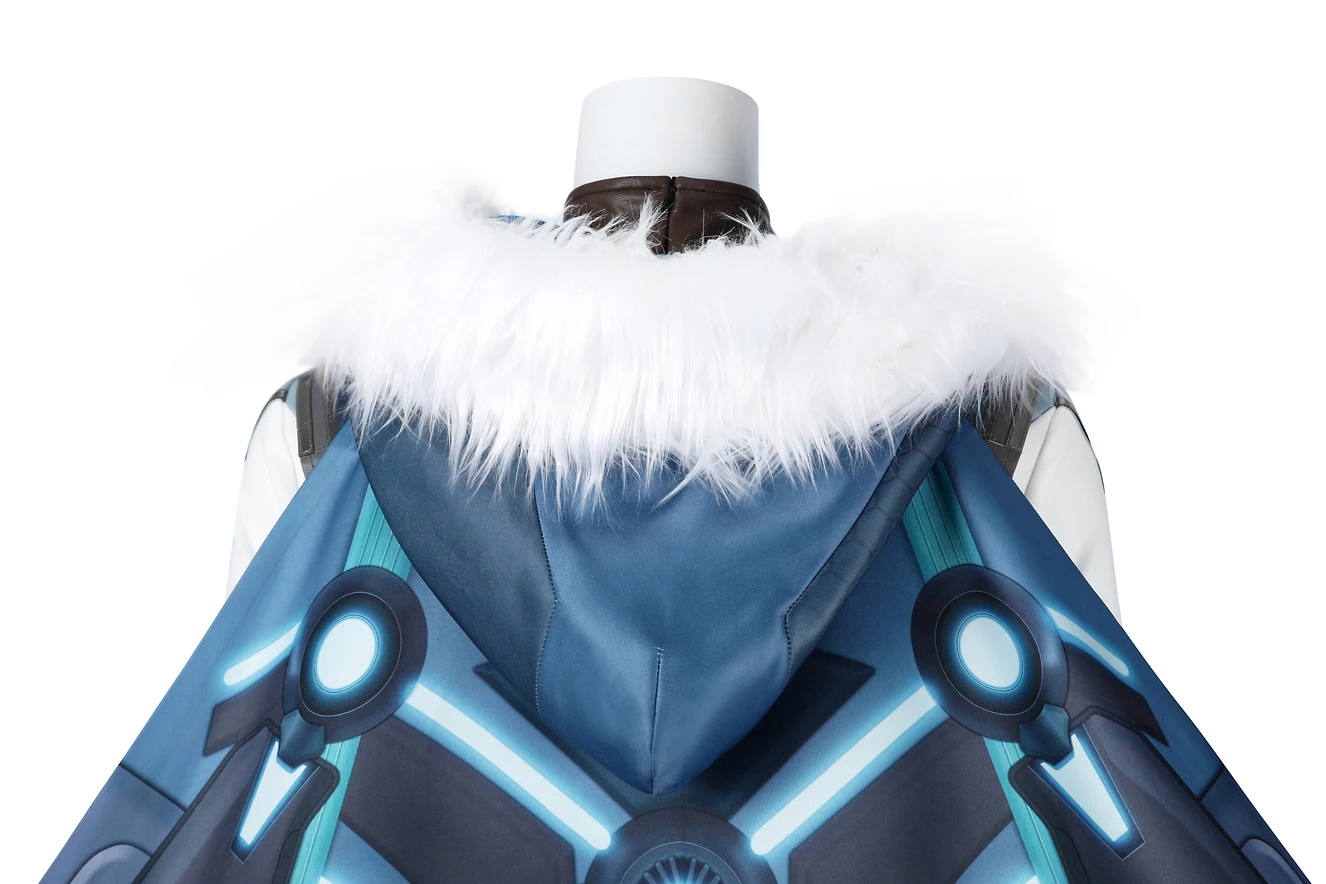 Overwatch 2: Freja | Blue Black Viking Warrior Cosplay Costume 67 Overwatch 2 Freja Viking Warrior Cosplay Costume for Women (Unofficial)