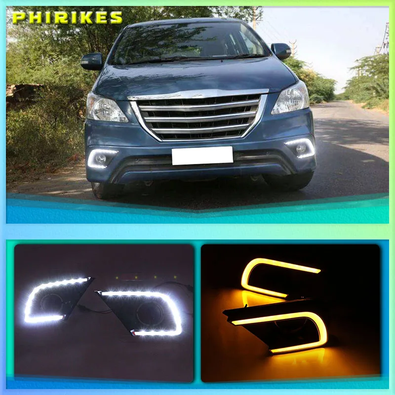 

Дневные ходовые огсветильник для Toyota Innova 2013, 2014, 2015 светодиодный 2 шт.