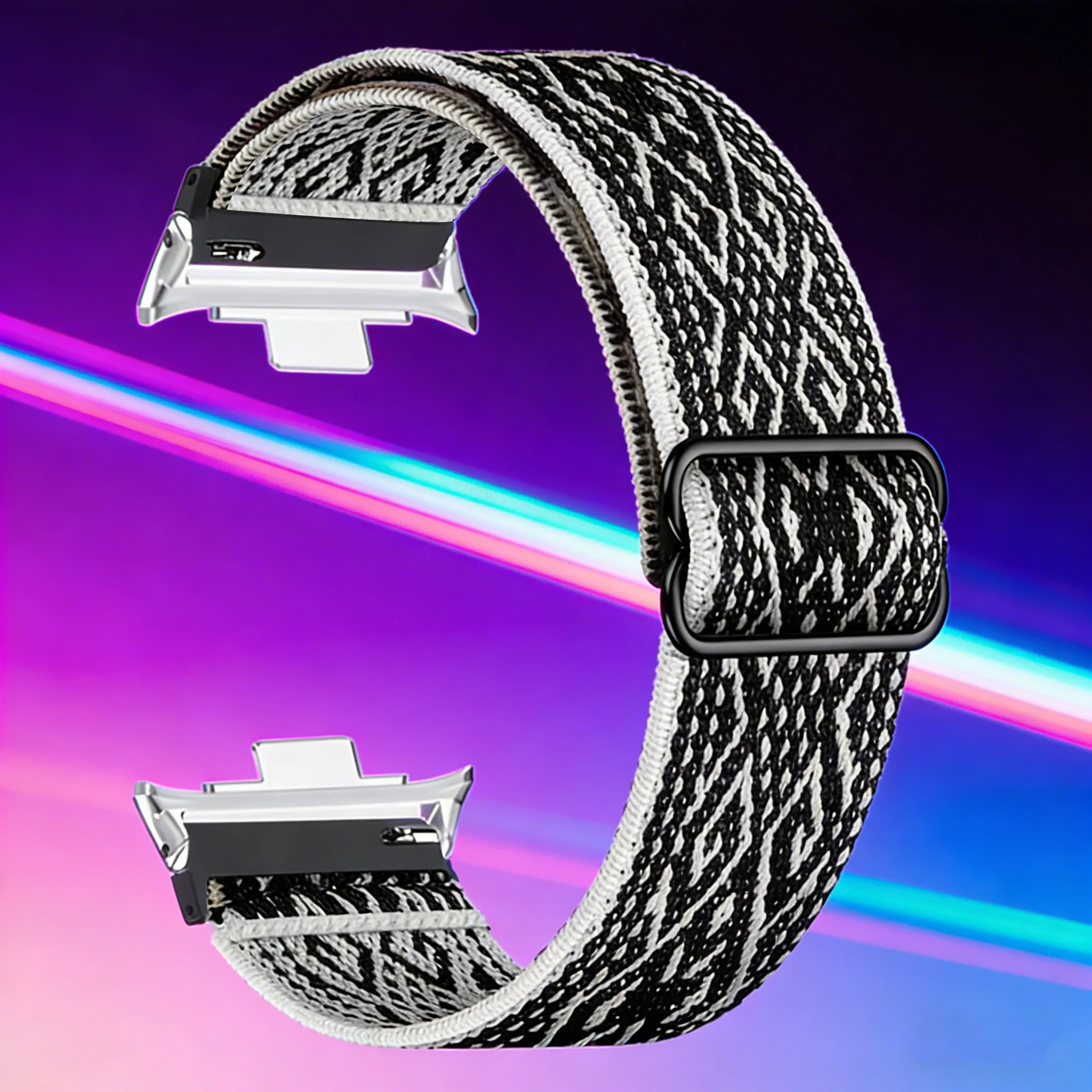 Elastic Nylon Solo Braided Watch Band Loop - Universal Replacement Bracelet
