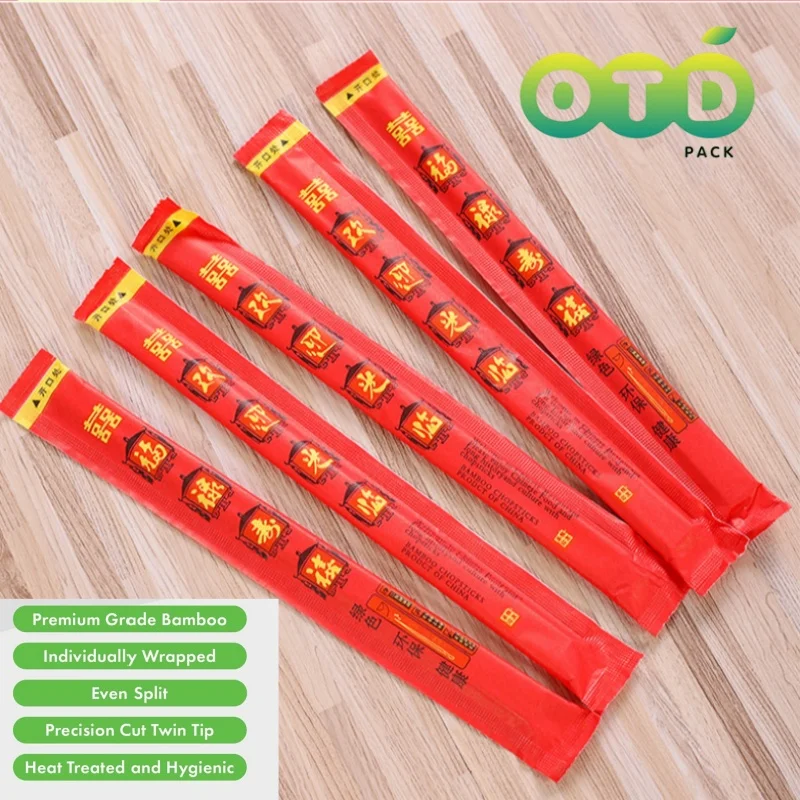 Chinese Restaurant Bamboo Chopsticks Premium Disposable Chopsticks Individually Wrapped Multi Pack Japanese Sushi