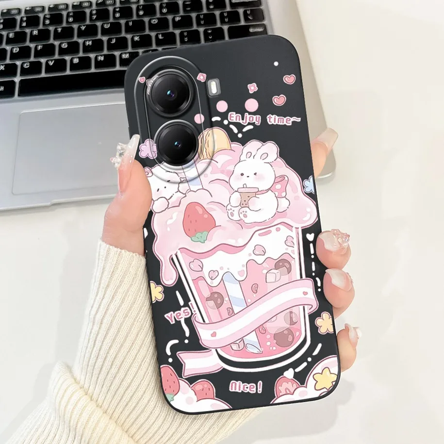 Adorable Cartoon Panda & Rabbit Soft Silicone Phone Case - Enhanced Protection & Style