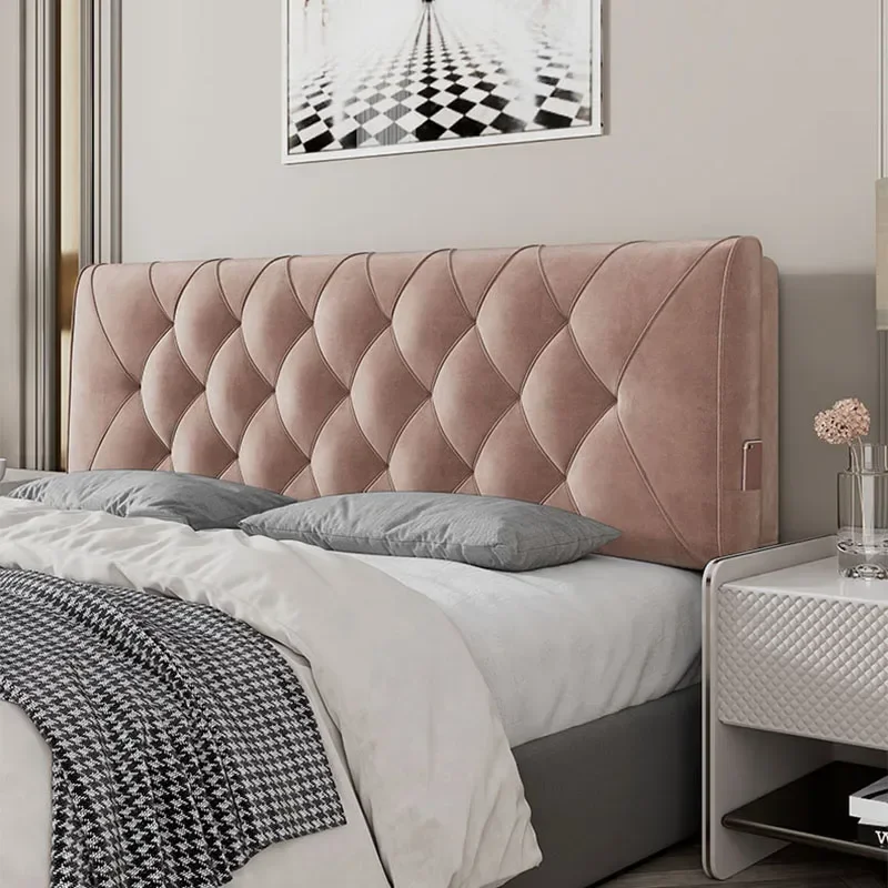 Backrest Soft Bag Bed Headboards for Hotel Headboards American Flannel Cloth Skin-Friendly Light Luxury Household Bed