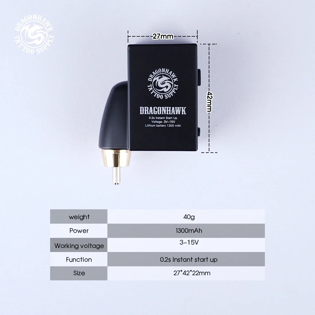 Dragonhawk LCD Mini Wireless Battery Power For Tattoo Pen Machine RCA Cord Permanent Makeup Power Supply Supplies
