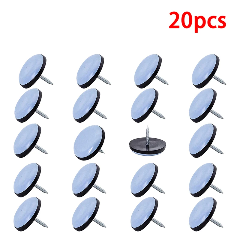 20PCS Chair Feet Nails Furniture Leg Pads Furniture Sliders Floor Protectors for Table Desk Dresser Sofa Cabinet Leg Glides